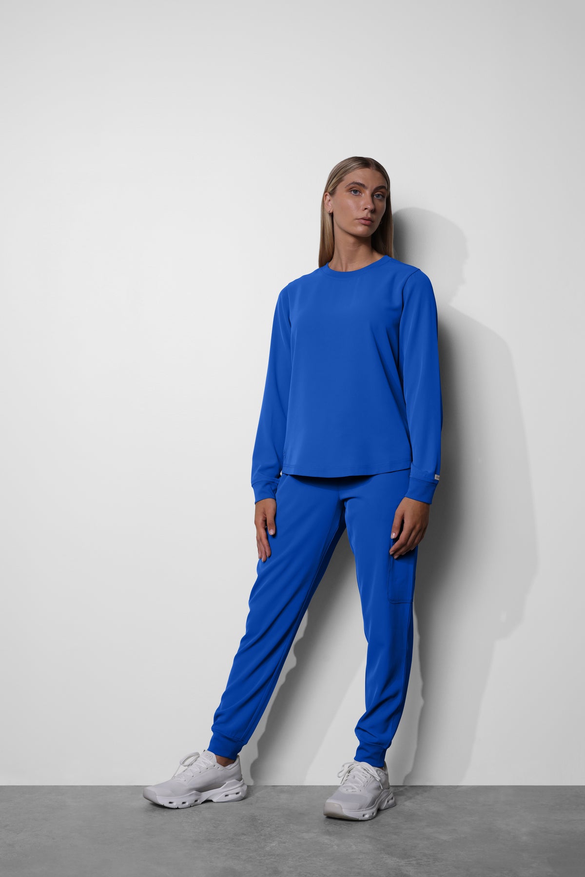 Women's No.53 Long Sleeve Crew Neck Scrub Top in PerformaCREPE