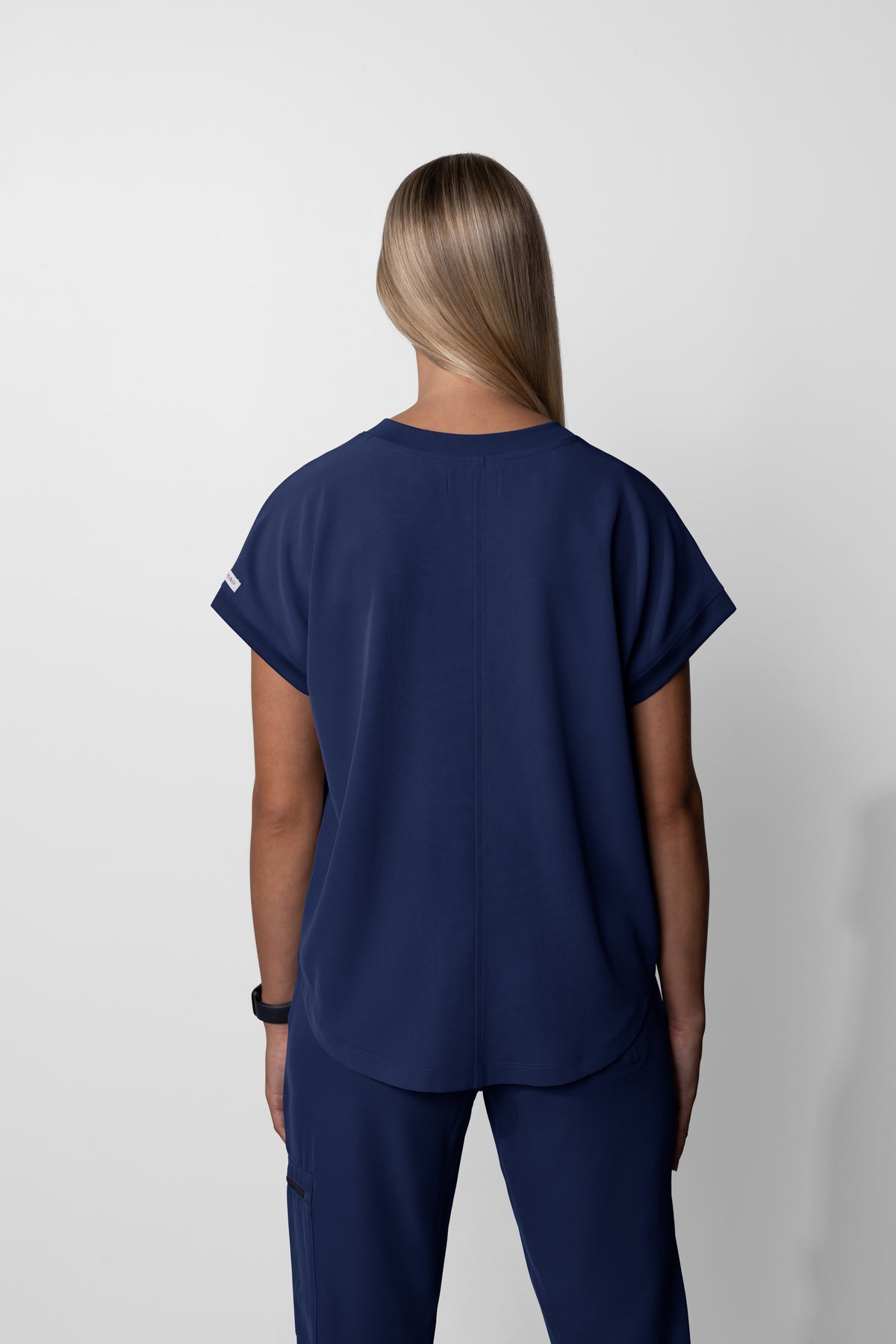 Women's No.33 Cap Sleeve V-Neck Scrub Top in PerformaCREPE
